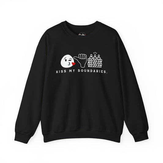 Kiss My Boundaries Emoji Heavy Blend™ Crewneck Sweatshirt