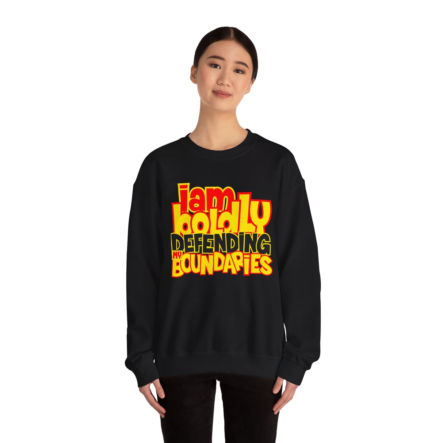 Boldly Defending My Boundaries Heavy Blend™ Crewneck Sweatshirt