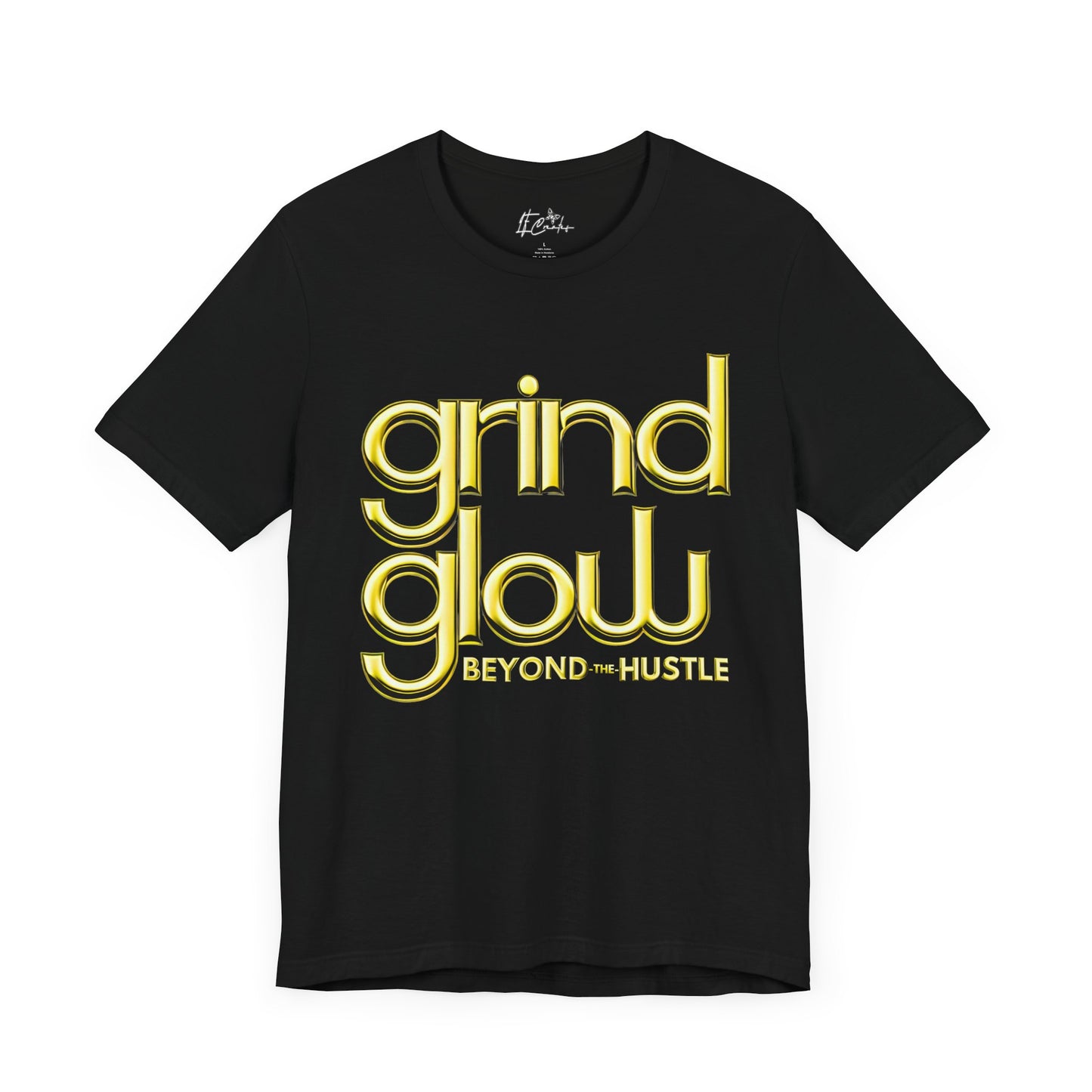 Grind and Glow Beyond The Hustle Logo Jersey Tee